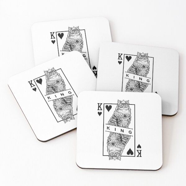 Item preview, Siberian Cat Lover King Of Hearts Funny Pop Art designed and sold by GrandeDuc.