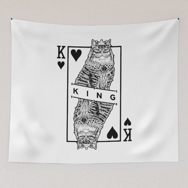 Item preview, Siberian Cat Lover King Of Hearts Funny Pop Art designed and sold by GrandeDuc.