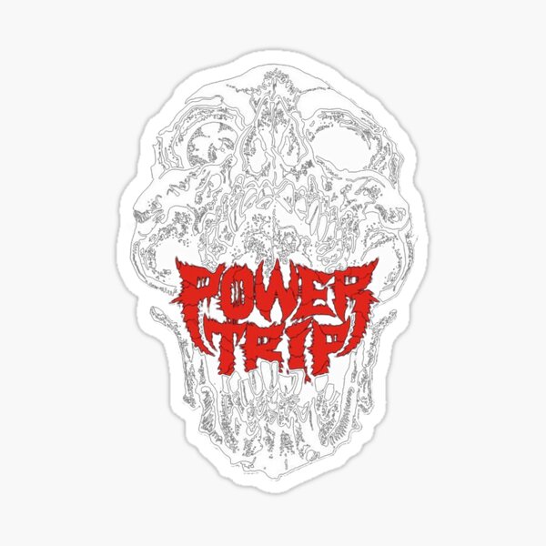Power Trip Skull Sticker