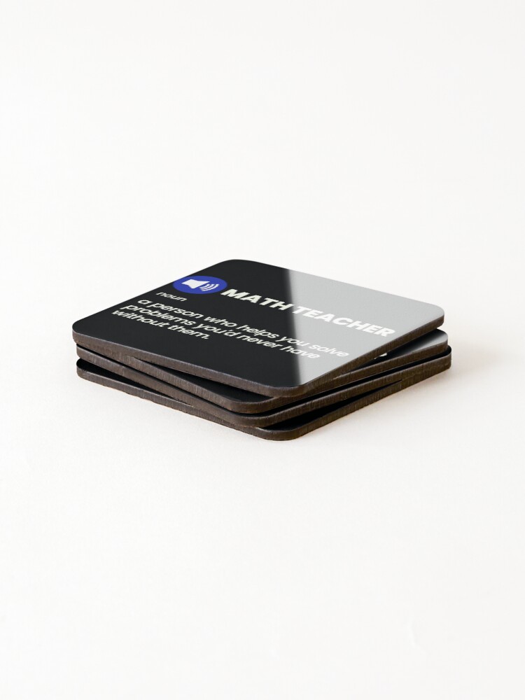 Thumbnail 4 of 5, Coasters (Set of 4), Funny Math Joke designed and sold by MathVerge.