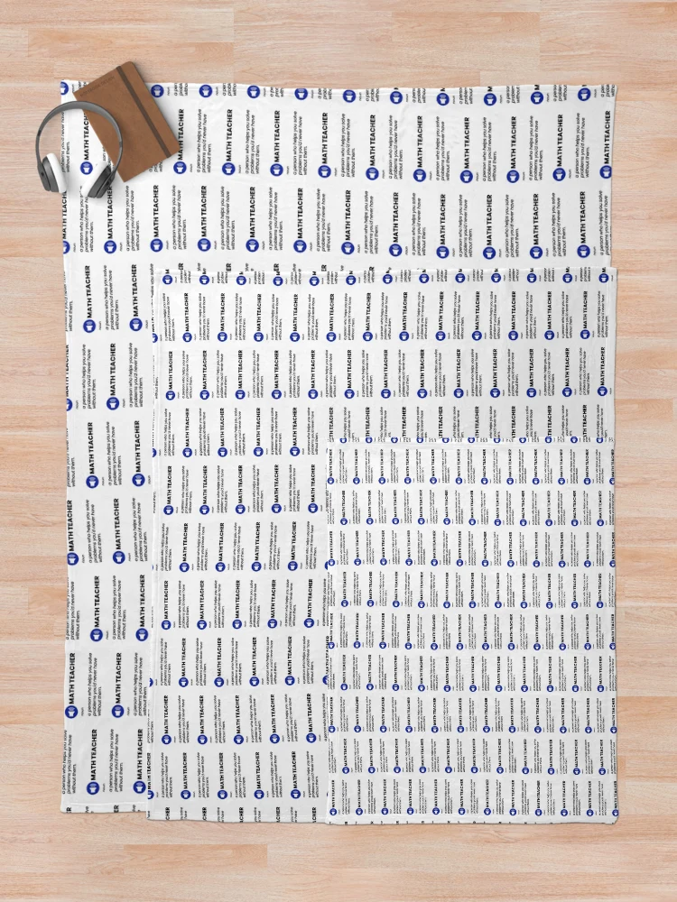 Thumbnail 5 of 6, Throw Blanket, Funny Math Joke designed and sold by MathVerge.