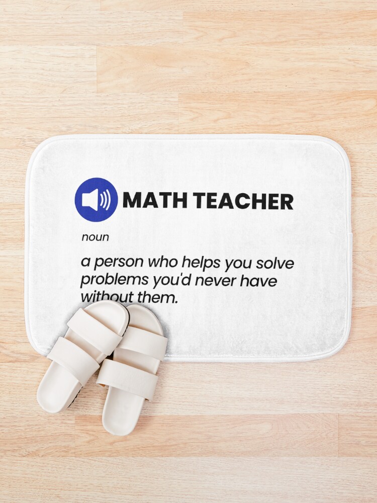 Thumbnail 1 of 6, Bath Mat, Funny Math Joke designed and sold by MathVerge.