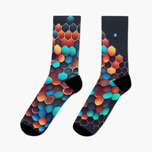 Item preview, Rainbow honeycomb pattern designed and sold by knuppify.