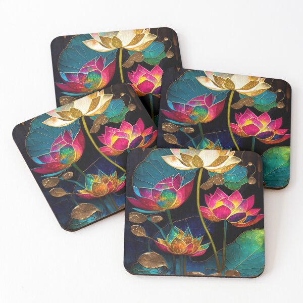 Item preview, A Fusion of Pointillism and Alcohol Ink Painting: Colorful Flowers in Mosaic designed and sold by Piotrek0001.