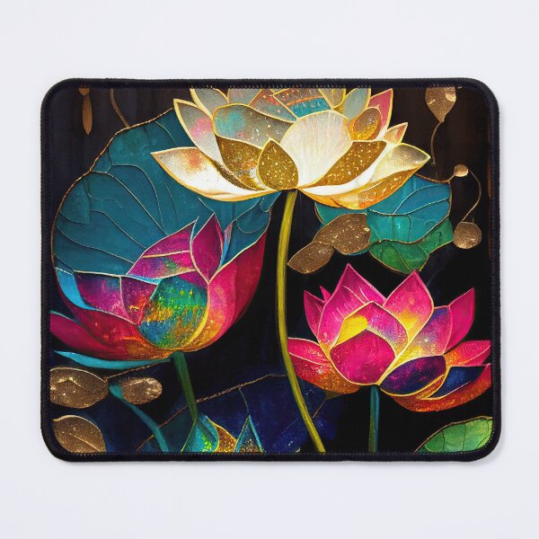 Item preview, A Fusion of Pointillism and Alcohol Ink Painting: Colorful Flowers in Mosaic designed and sold by Piotrek0001.