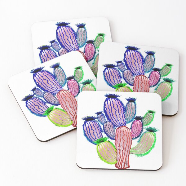 Item preview, cactus, red, transparent, cheerful, joyful, day, multicolored, optimism, naiv, children's, floral print, trend  year designed and sold by Maria Mihailova.