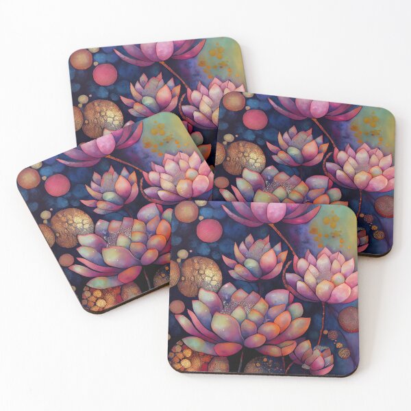 Item preview, A Fusion of Pointillism and Alcohol Ink Painting: Colorful Flowers in Mosaic designed and sold by Piotrek0001.