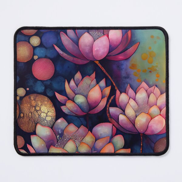 Item preview, A Fusion of Pointillism and Alcohol Ink Painting: Colorful Flowers in Mosaic designed and sold by Piotrek0001.