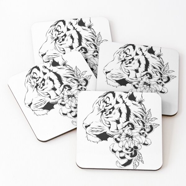 Item preview, Tiger and Chrysanthemum designed and sold by Gamer's Delight.