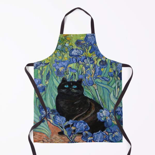 Item preview, Van Gogh Cat , Funny Cat mom gift, Black Cat Art,Funny Gift designed and sold by RaspberryEM.