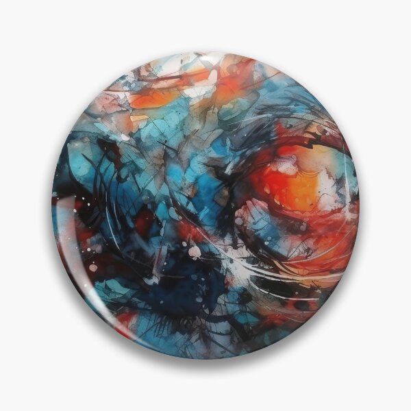 Item preview, Spiraling Colors: Blue, Orange, and Black Abstract Oil Painting designed and sold by Paintings By Simon .