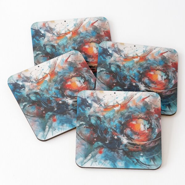 Item preview, Spiraling Colors: Blue, Orange, and Black Abstract Oil Painting designed and sold by Paintings By Simon .