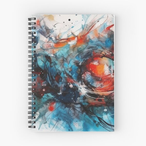 Item preview, Spiraling Colors: Blue, Orange, and Black Abstract Oil Painting designed and sold by Paintings By Simon .