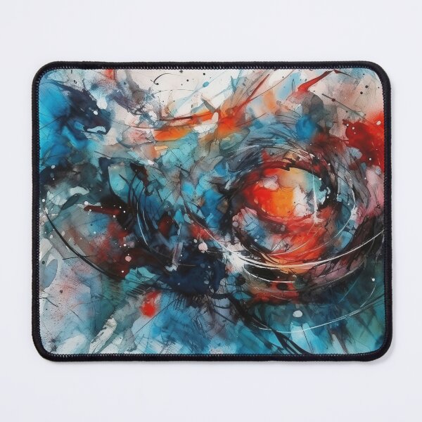 Item preview, Spiraling Colors: Blue, Orange, and Black Abstract Oil Painting designed and sold by Paintings By Simon .