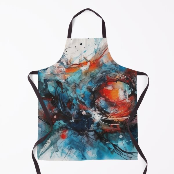 Item preview, Spiraling Colors: Blue, Orange, and Black Abstract Oil Painting designed and sold by Paintings By Simon .