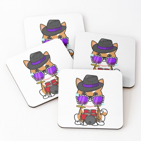 Item preview, Rock and roll Orange Dog playing drums designed and sold by Pet Station.
