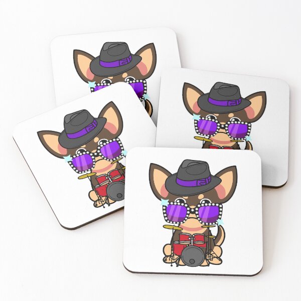 Item preview, Rock and roll Small Dog playing drums designed and sold by Pet Station.