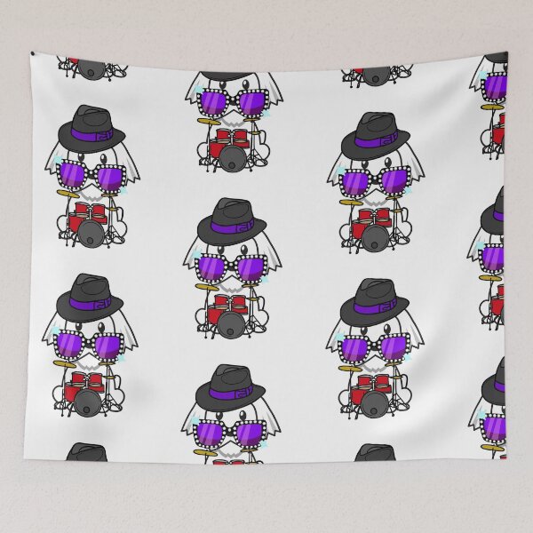 Item preview, Rock and roll White Dog playing drums designed and sold by Pet Station.