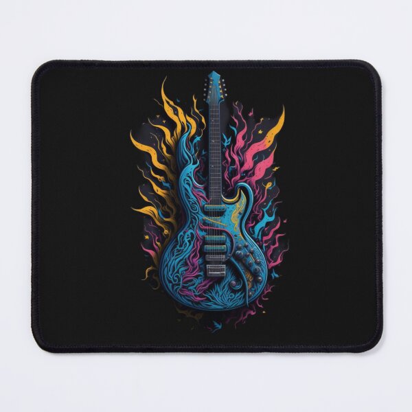 Item preview,  Rock and roll highly detailed colorful graffiti illustration of a electric guitar designed and sold by ValleyDream.