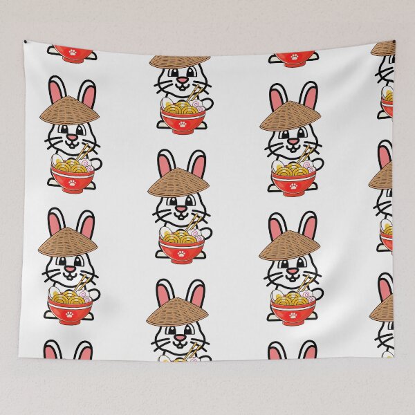 Item preview, Funny Bunny Eating Noodles designed and sold by Pet Station.