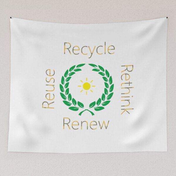 Item preview, Recycle Reuse Renew Rethink designed and sold by VeenaNair23.