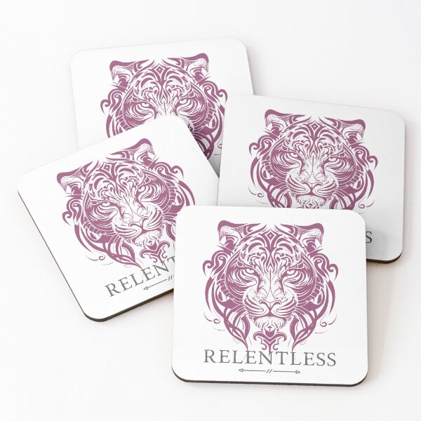 Item preview, Relentless Tattoo Tribal Tiger Face in Purple - Make a Bold Statement designed and sold by ShadowAndSlate.