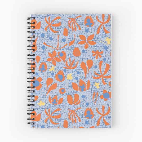 Artikelvorschau, Blockiges Blumenblau und Orange entworfen und verkauft von ClareMDesign.