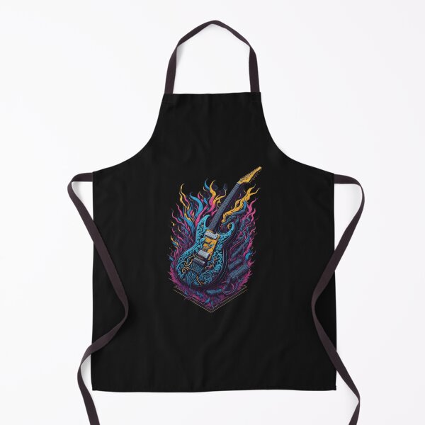 Item preview, Rock and roll highly detailed colorful graffiti illustration of a electric guitar designed and sold by ValleyDream.