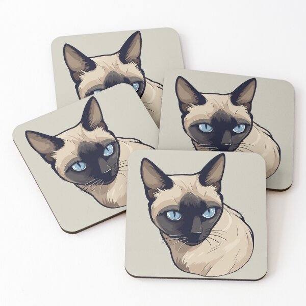 Item preview, Saimese Cat Portrait designed and sold by TheLovelyPets.