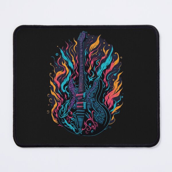 Item preview, Rock and roll highly detailed colorful graffiti illustration of a electric guitar designed and sold by ValleyDream.