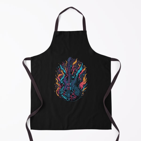 Item preview, Rock and roll highly detailed colorful graffiti illustration of a electric guitar designed and sold by ValleyDream.
