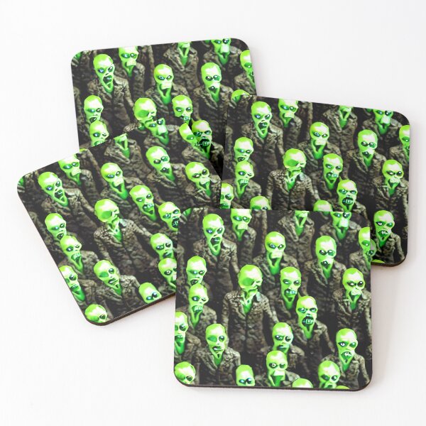 Item preview, Angry Green Zombie Crowd - Seamless Pattern designed and sold by Chubuter.
