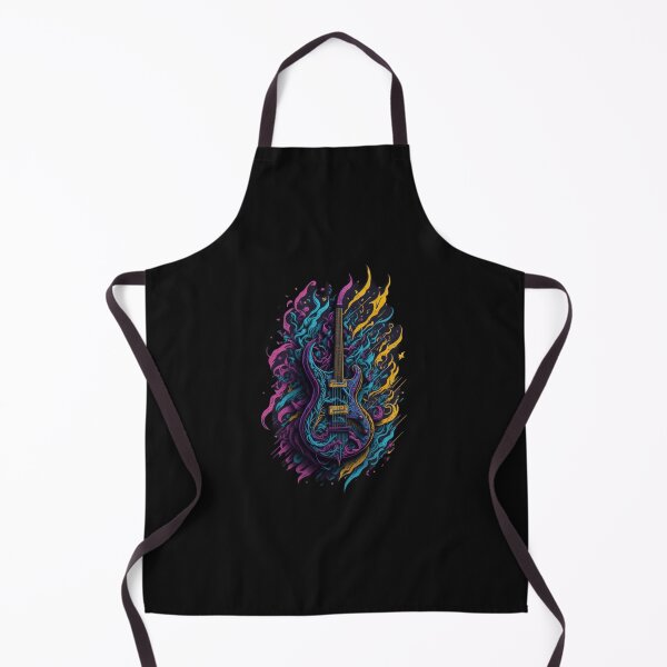 Item preview, Rock and roll highly detailed colorful graffiti illustration of a electric guitar designed and sold by ValleyDream.