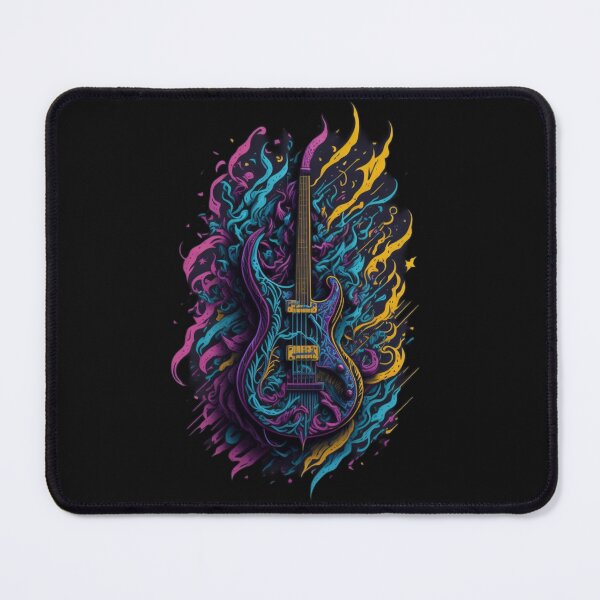 Item preview, Rock and roll highly detailed colorful graffiti illustration of a electric guitar designed and sold by ValleyDream.