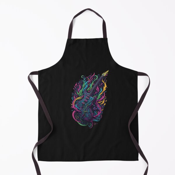 Item preview, Rock and roll highly detailed colorful graffiti illustration of a electric guitar designed and sold by ValleyDream.