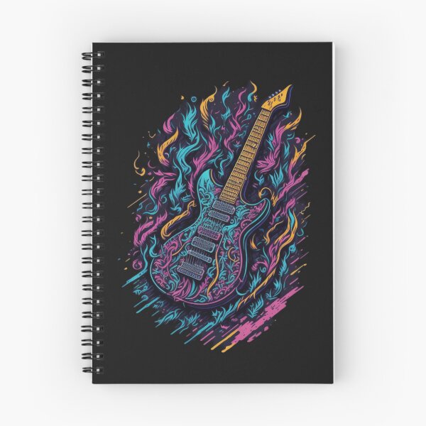 Item preview, Rock and roll highly detailed colorful graffiti illustration of a electric guitar designed and sold by ValleyDream.