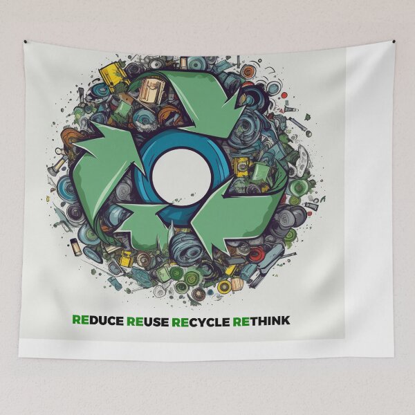 Item preview, Reduce Reuse Recycle Rethink - Eco-Friendly Design: for Sustainable Living and Conscious Consumers designed and sold by PrettiGreene.