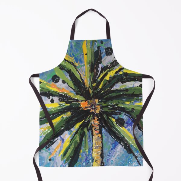 Artikelvorschau, Palme-Malerei auf blauem abstraktem Hintergrund entworfen und verkauft von NikkofTime.