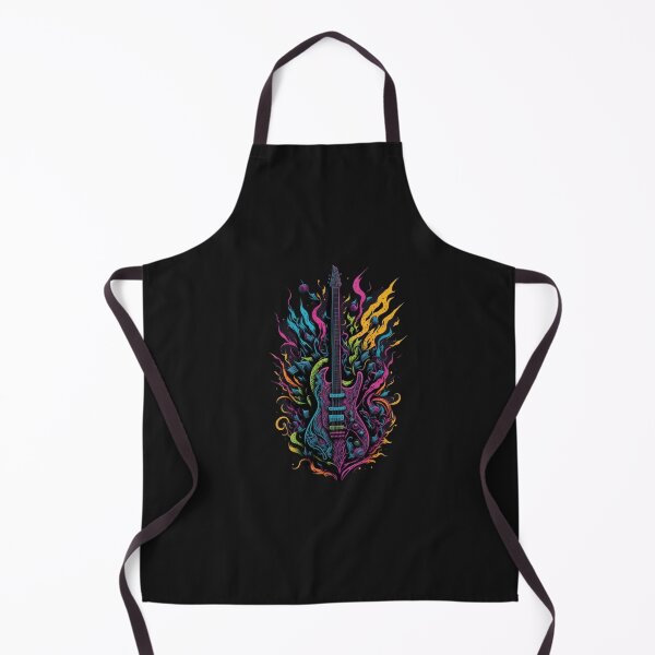 Item preview, Rock and roll highly detailed colorful graffiti illustration of a electric guitar designed and sold by ValleyDream.