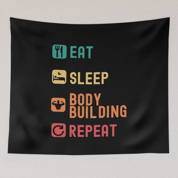 Item preview, Eat, sleep, bodybuilding, repeat designed and sold by Gerald Waters.