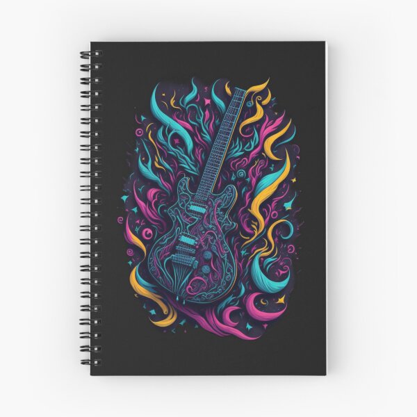 Item preview, Rock and roll highly detailed colorful graffiti illustration of a electric guitar designed and sold by ValleyDream.