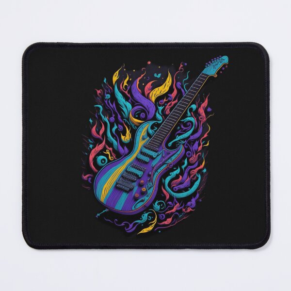 Item preview, Rock and roll highly detailed colorful graffiti illustration of a electric guitar designed and sold by ValleyDream.