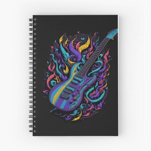 Item preview, Rock and roll highly detailed colorful graffiti illustration of a electric guitar designed and sold by ValleyDream.