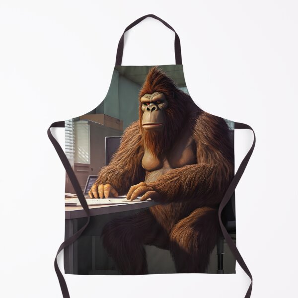 Item preview, Giant orangutan working long hours in the office designed and sold by SingularityGeek.