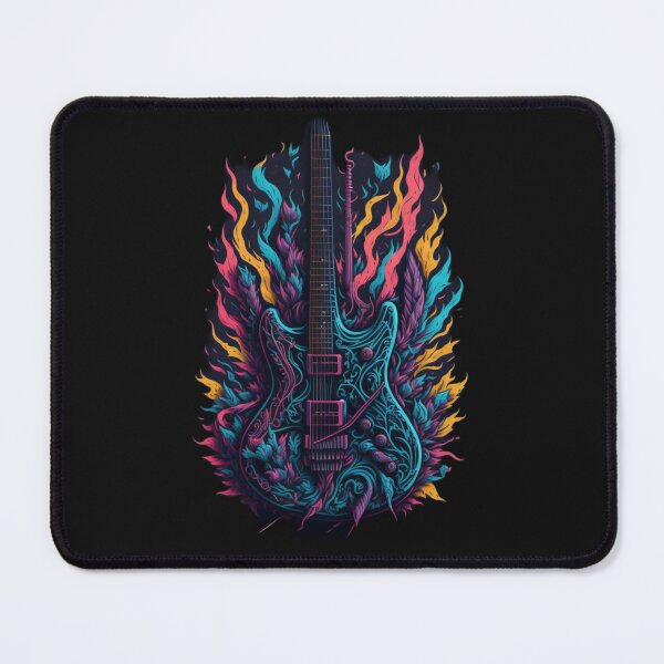 Item preview, Rock and roll highly detailed colorful graffiti illustration of a electric guitar designed and sold by ValleyDream.