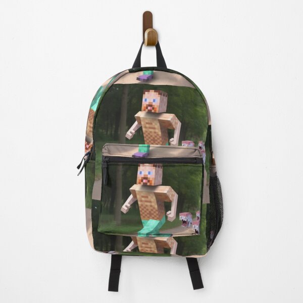 Item preview, Steve running away from zombie pigs designed and sold by mooonstyle.