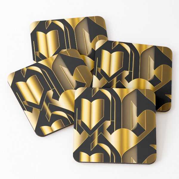 Item preview, Black & Gold Gatsby Art Deco Inspired Patterns  designed and sold by Tamas Das.
