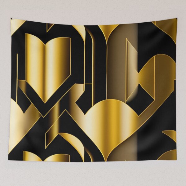 Item preview, Black & Gold Gatsby Art Deco Inspired Patterns  designed and sold by Tamas Das.