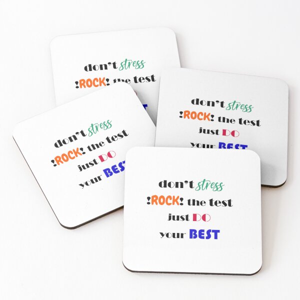 Item preview, dont stress !rock! the test just do your best (colorful) #testday designed and sold by EmeraldeaArt.