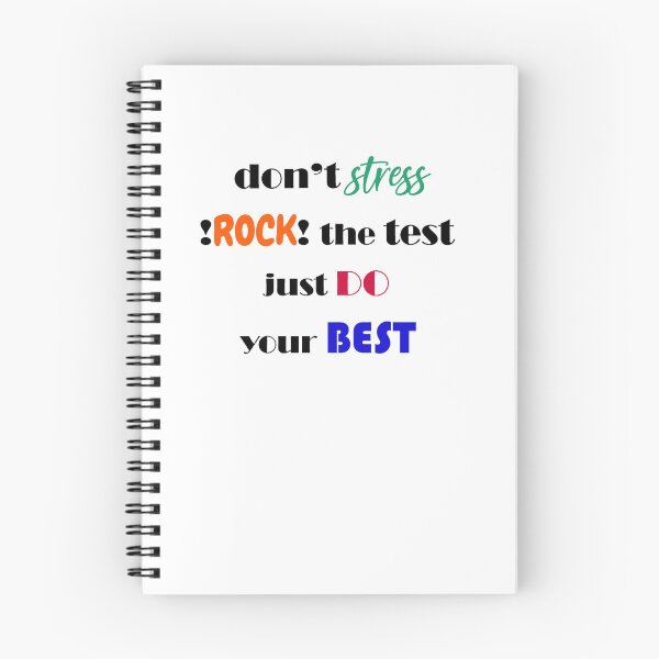 Item preview, dont stress !rock! the test just do your best (colorful) #testday designed and sold by EmeraldeaArt.